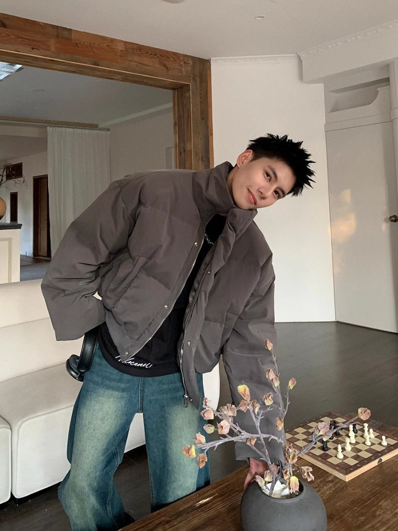 【Onefish Shop】冬のマストアイテム!加厚コットン羽織りダウンジャケット LS2311194