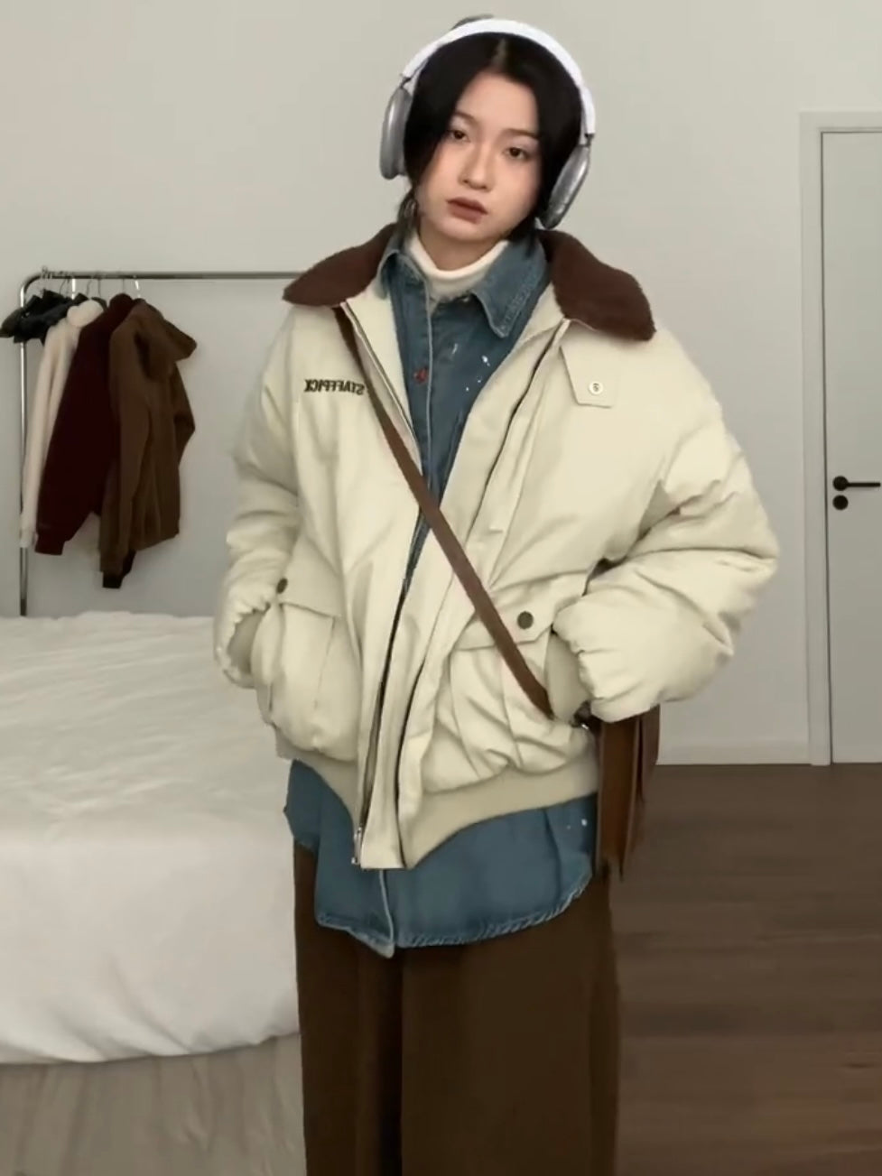 【Onelue Shop】レトロシープスキンコットンコート LS2311121