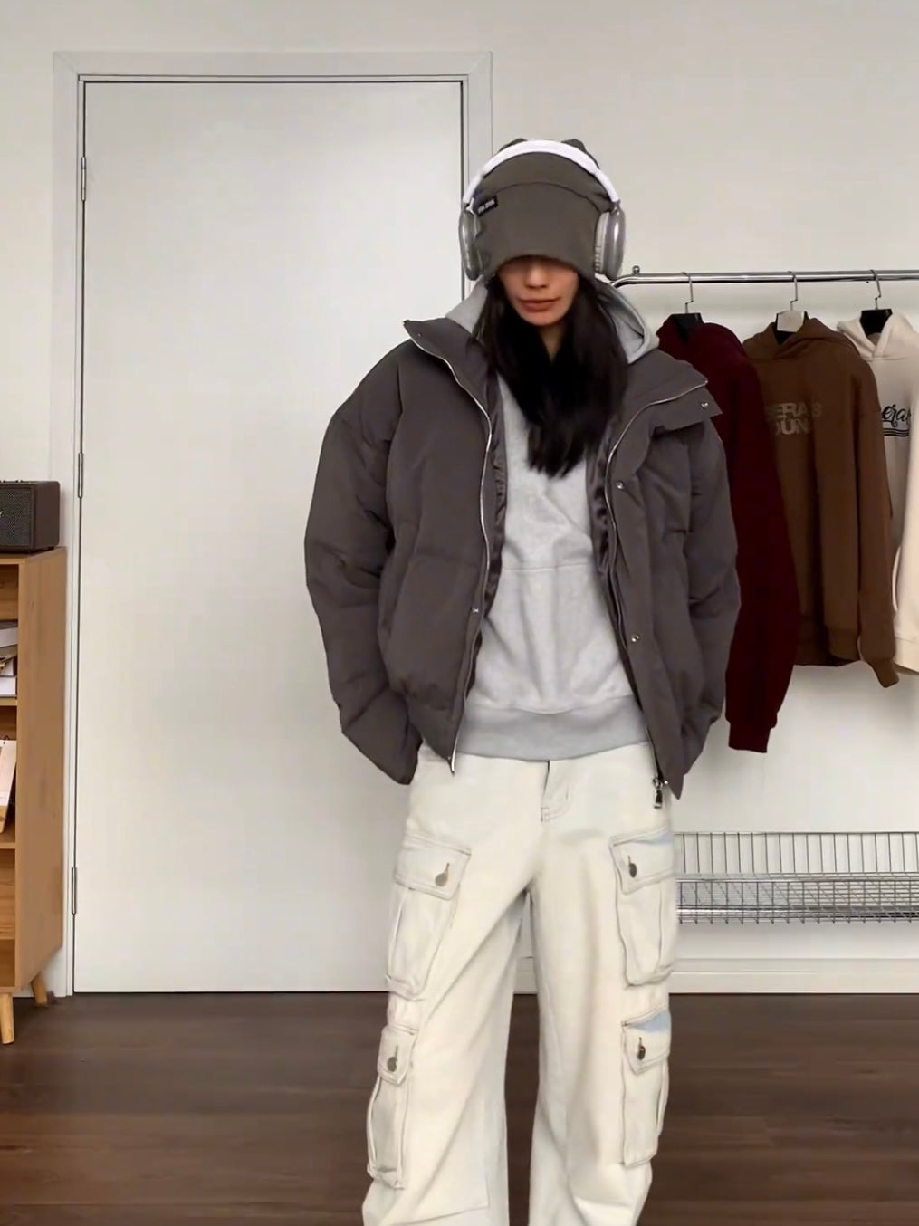 【Onefish Shop】冬のマストアイテム!加厚コットン羽織りダウンジャケット LS2311194