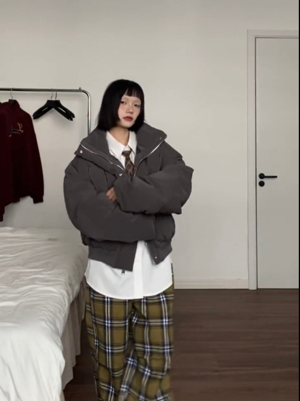 【Onefish Shop】冬のマストアイテム!加厚コットン羽織りダウンジャケット LS2311194