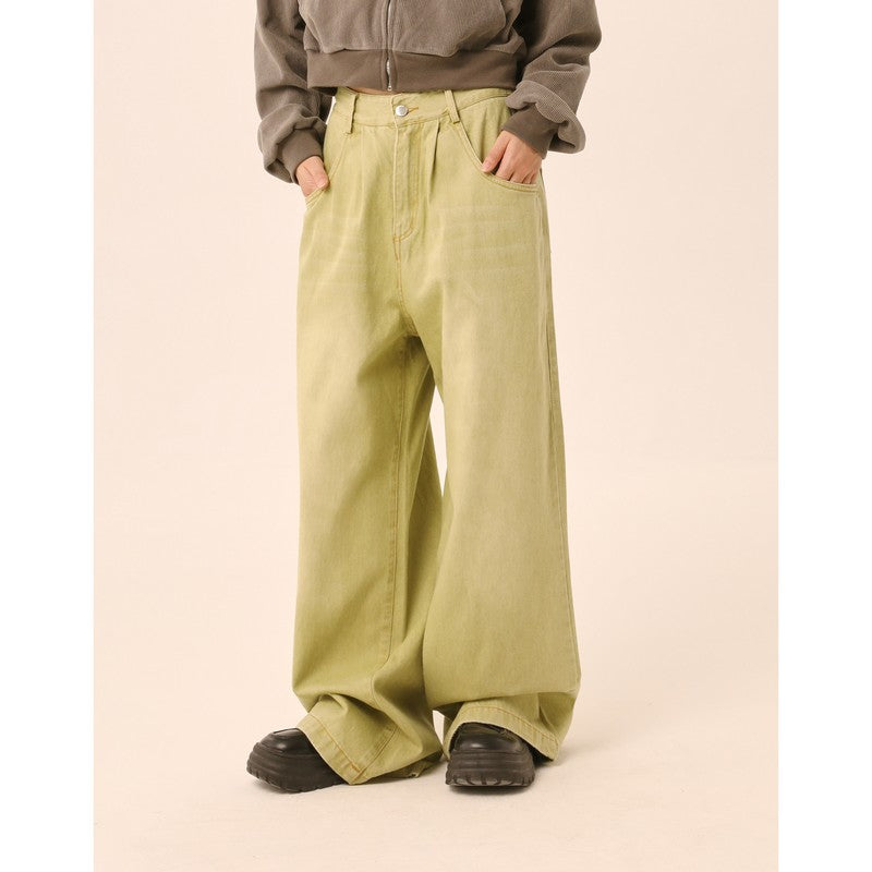 【Onefish Shop】ダイレクトカットウォッシュデニムパンツ LS2309052