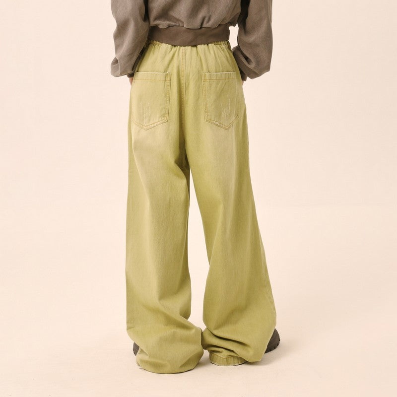 【Onefish Shop】ダイレクトカットウォッシュデニムパンツ LS2309052