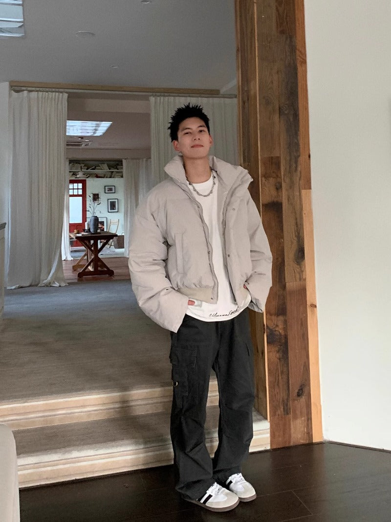 【Onefish Shop】冬のマストアイテム!加厚コットン羽織りダウンジャケット LS2311194