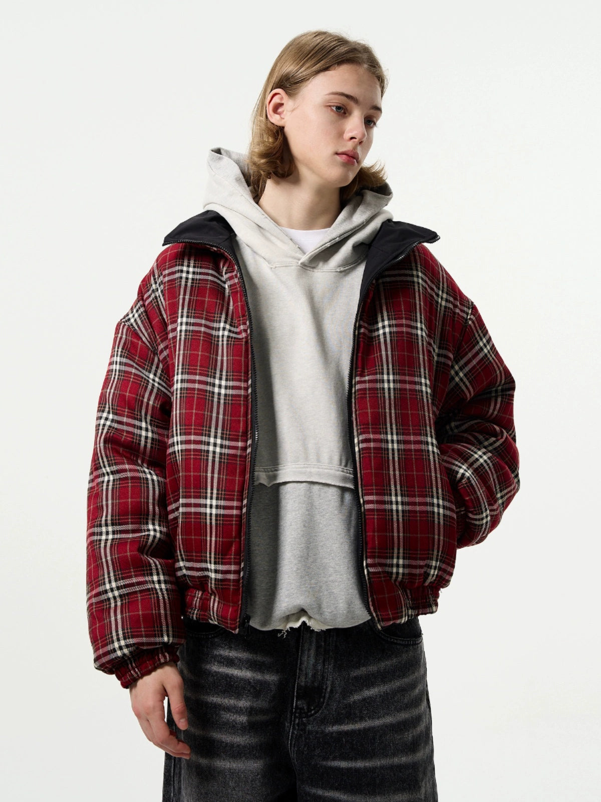 【Onefish Shop】ダブルフェイスのチェック柄コート!アメリカンビンテージスタイルの新作 LS2311196