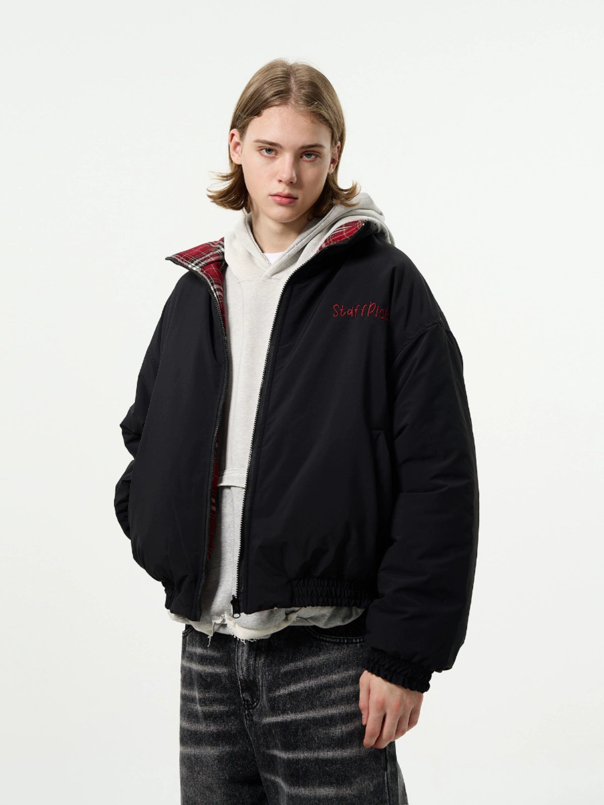 【Onefish Shop】ダブルフェイスのチェック柄コート!アメリカンビンテージスタイルの新作 LS2311196