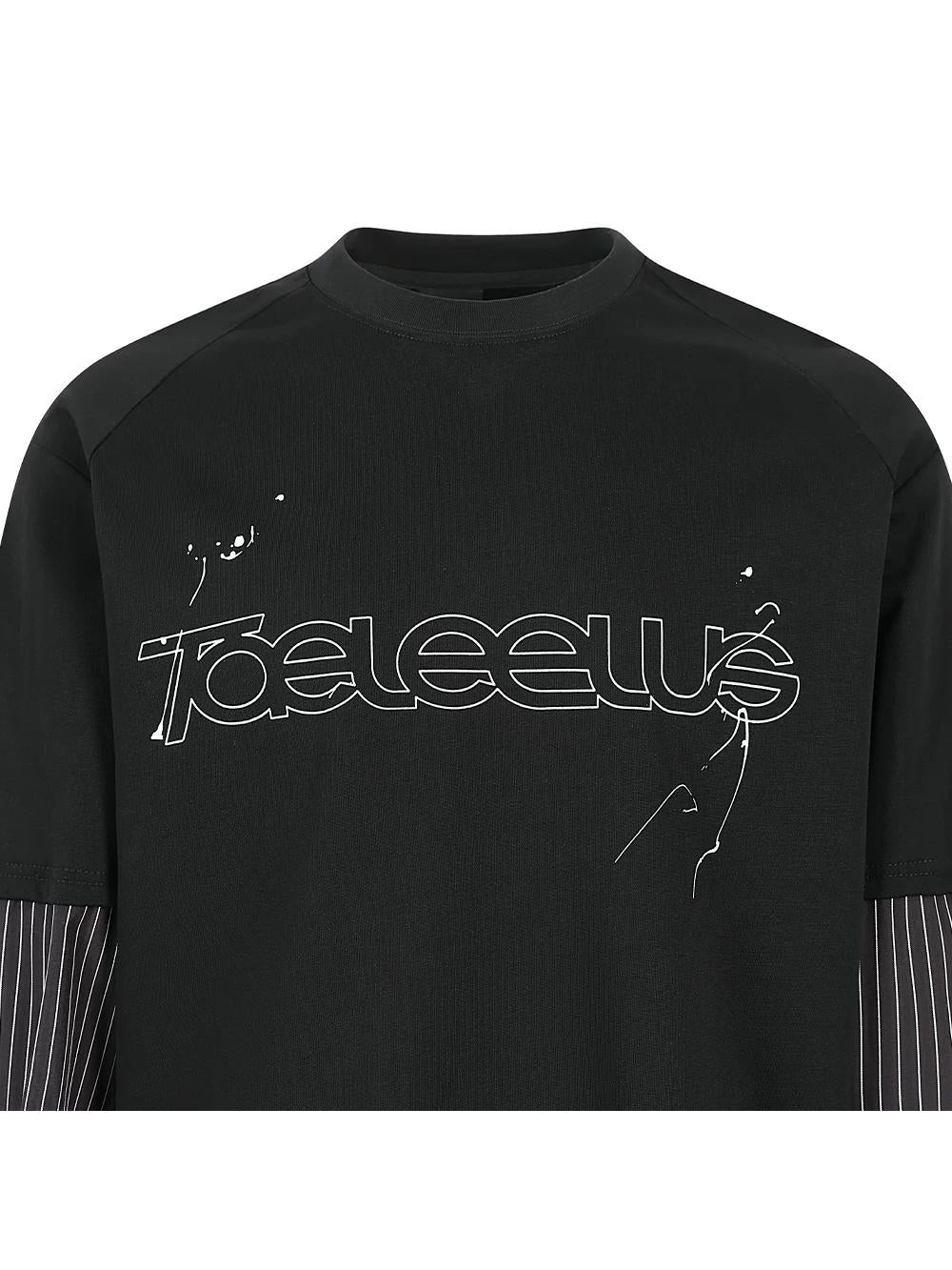 【Onefish Shop】フェイクレイヤード クルーネック 長袖 シャツ(2Colors)241745