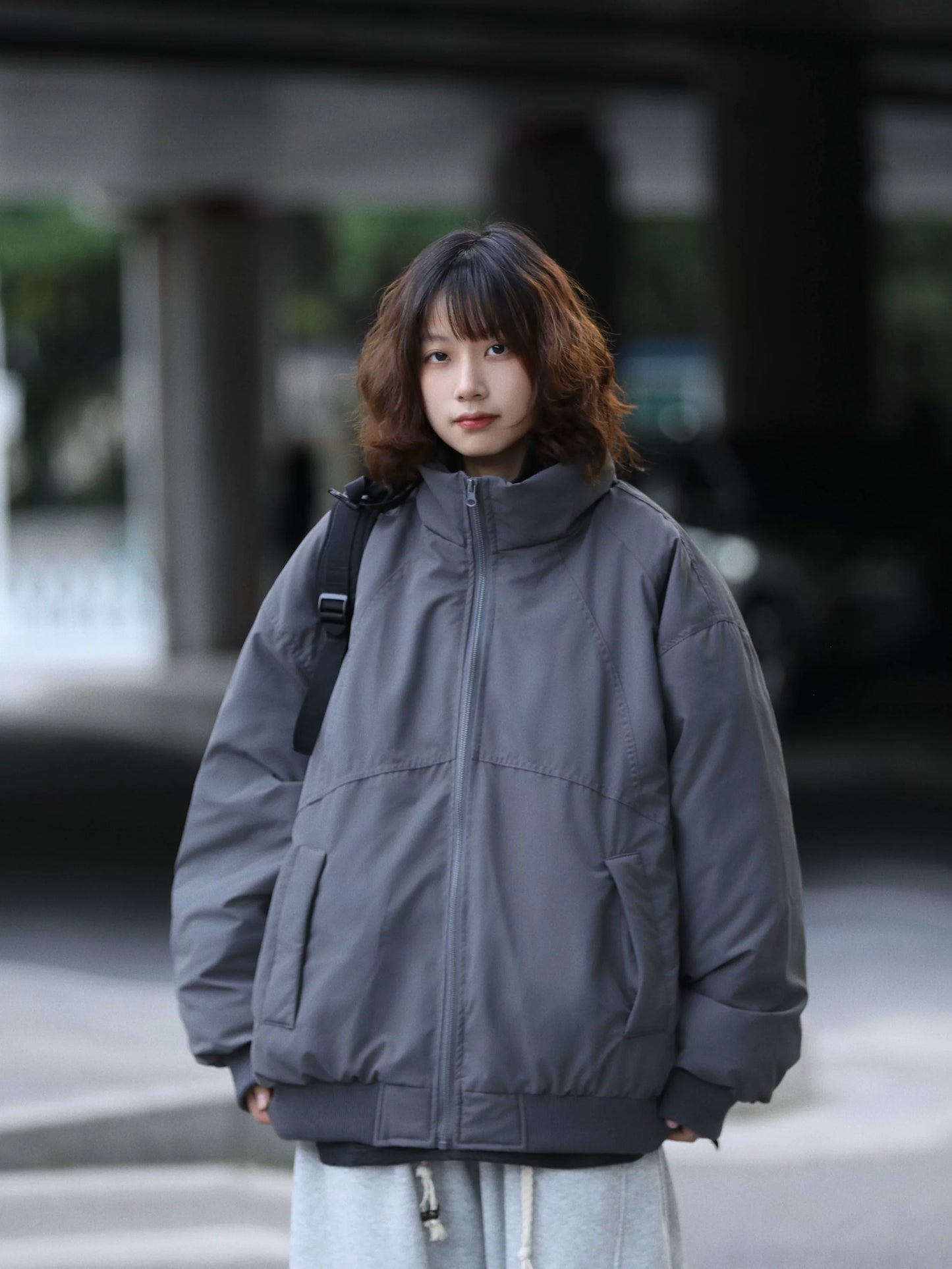 【Onefish Shop】立ち襟 90%ホワイトダックダウン ダウンジャケット241450