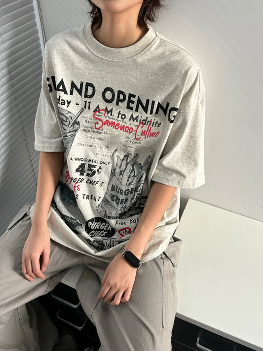 【Oneblue Shop】プリント/半袖Tシャツ LS25062301