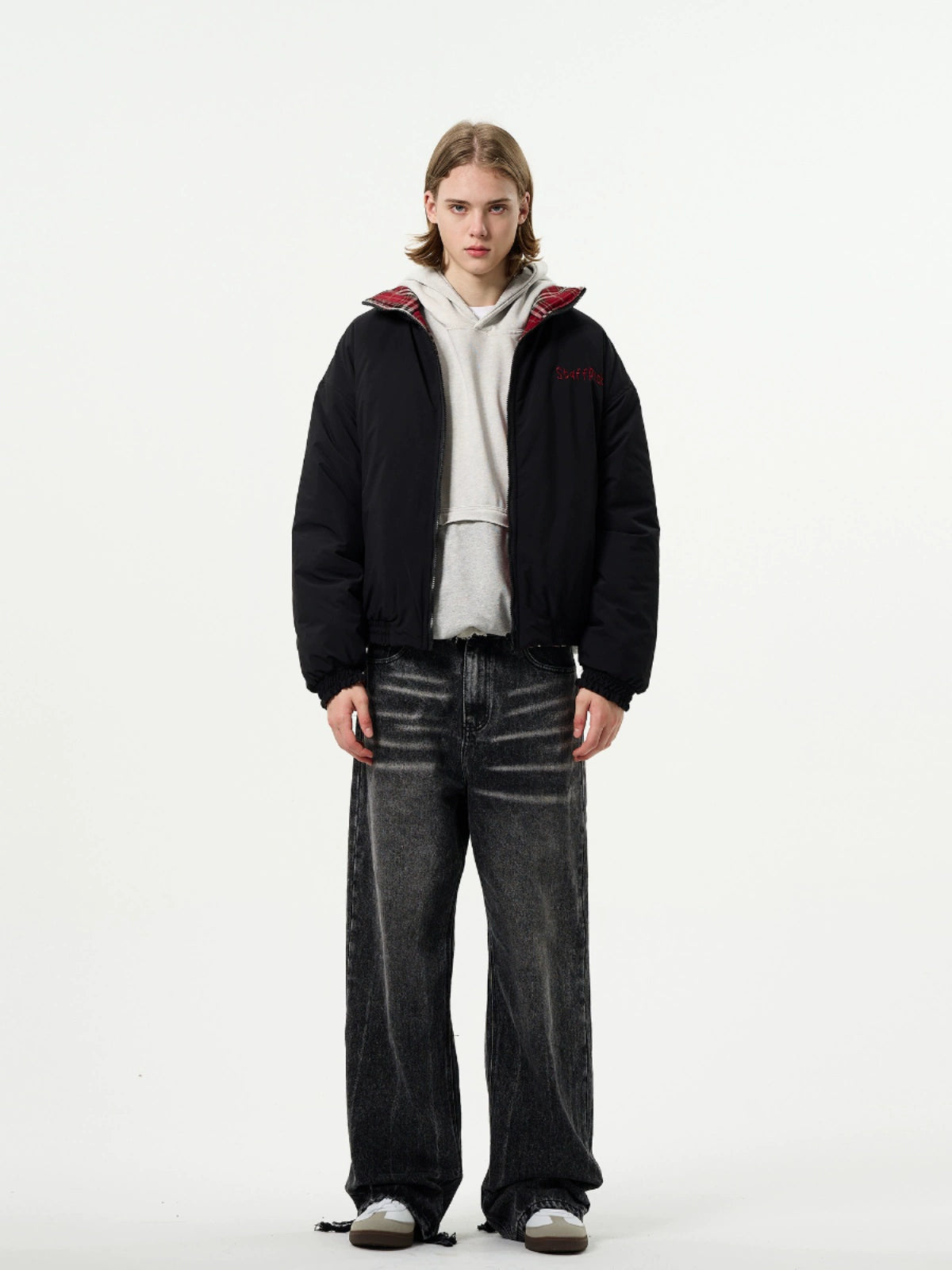 【Onefish Shop】ダブルフェイスのチェック柄コート!アメリカンビンテージスタイルの新作 LS2311196