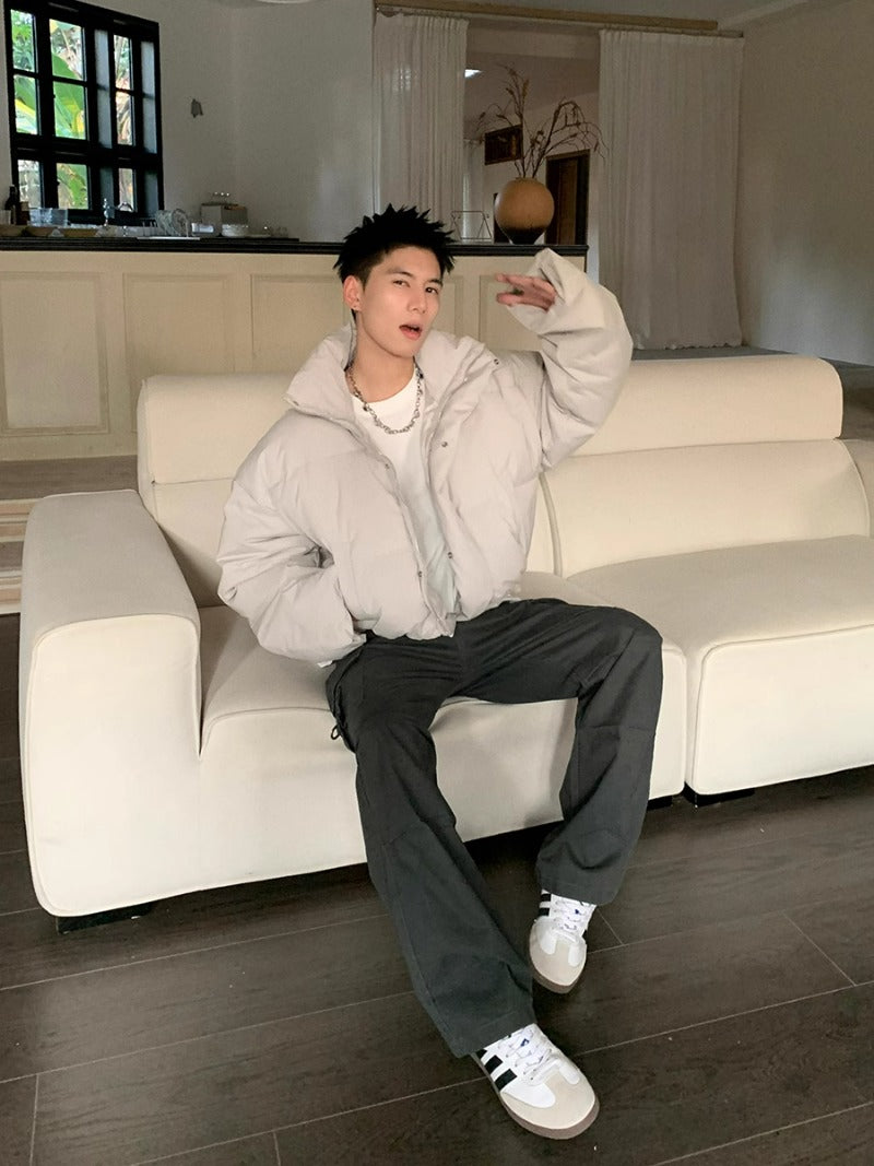 【Onefish Shop】冬のマストアイテム!加厚コットン羽織りダウンジャケット LS2311194