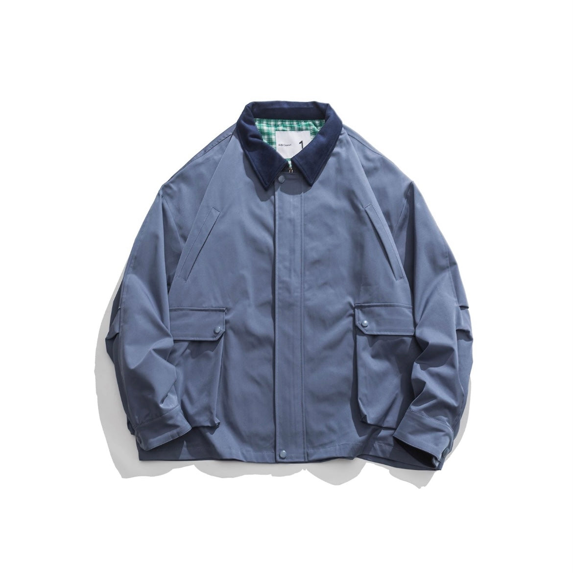 【Onefish Shop】빈티지풍 컬러 콤비 칼라 첨부 재킷 LS050302