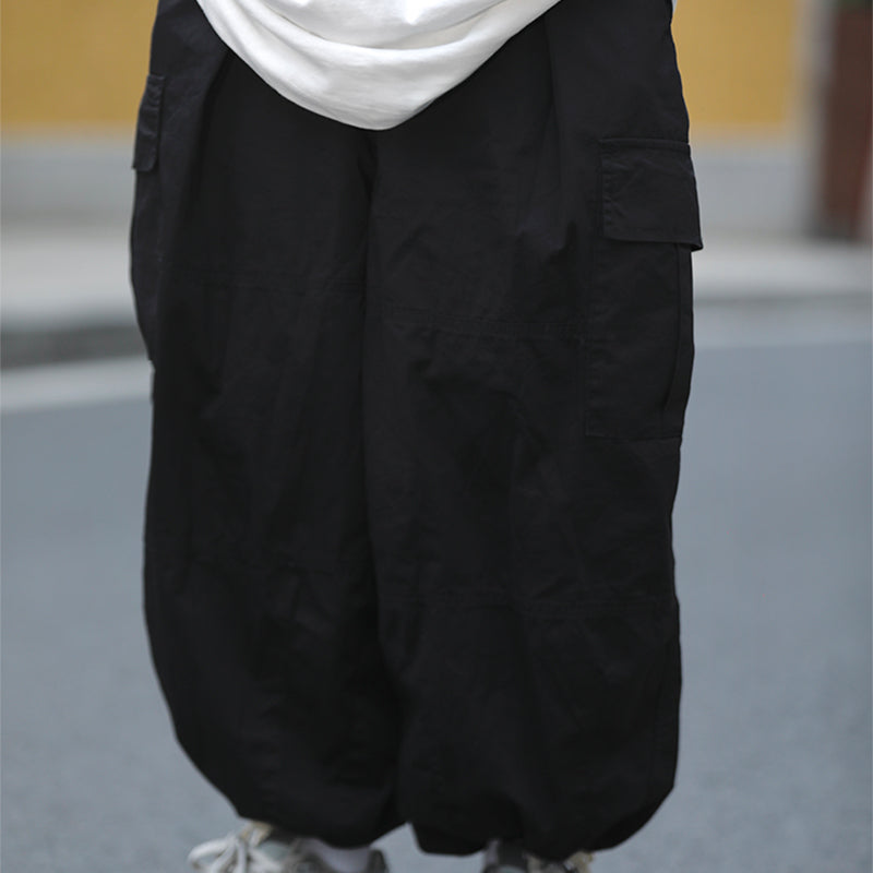 【OneFish Shop】 카고 팬츠 남녀 통용 해외 트렌드 무지 레귤러 길이 레귤러 웨스트 포켓 디자인 LS042002