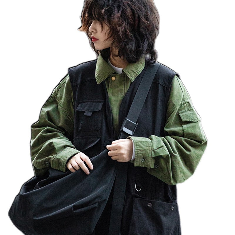 【OneFish Shop】카고 베스트 다포켓 다기능 여름 베스트 유니섹스 LS042001