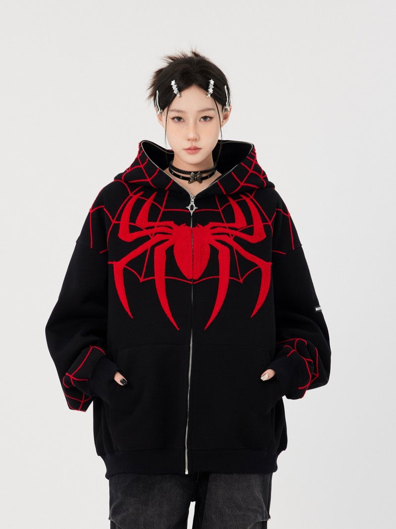 【Onefish Shop】スパイダーマンフーデッドスウェットジャケット LS2308231