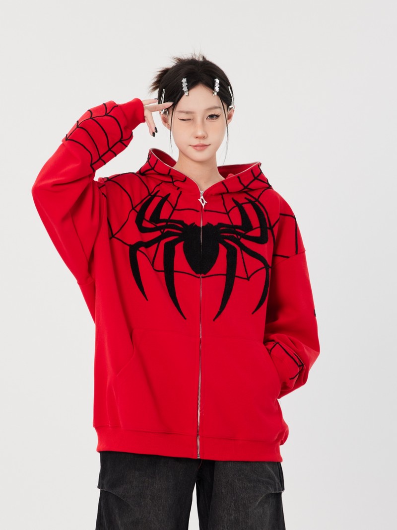 【Onefish Shop】スパイダーマンフーデッドスウェットジャケット LS2308231