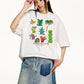 【Yoyopicks】吸汗速乾 グラフィックプリント 半袖 Tシャツ242030
