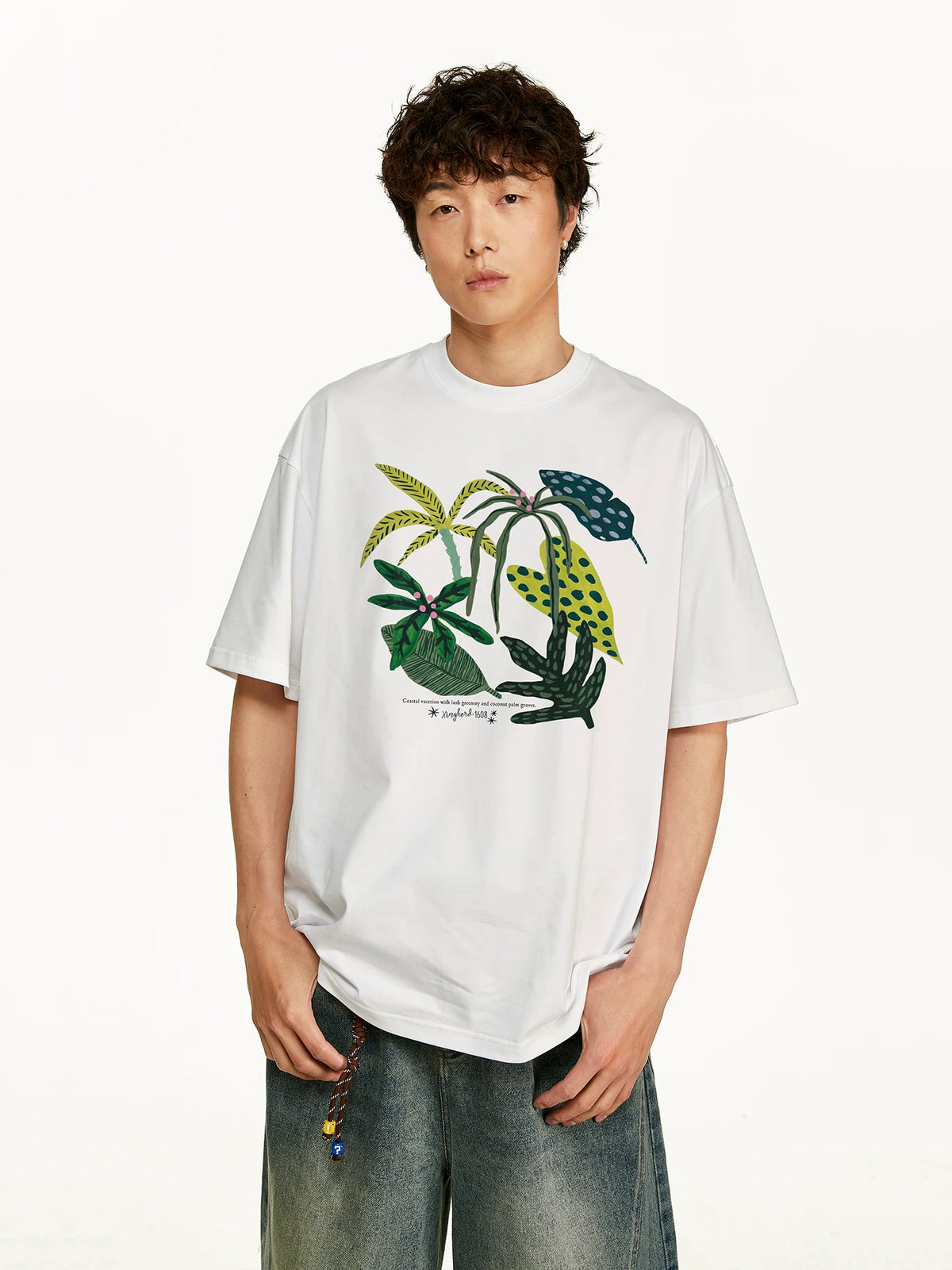 【Onefish Shop】サマーニット 半袖 クルーネック プルオーバー242045