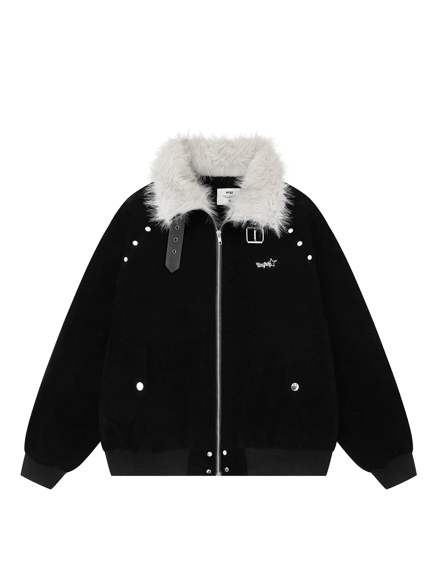 【Onefish Shop】衿ファー フェイクムートン B-3 フライトジャケット / ビッグシルエット ワークブルゾン Ls2601011