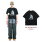 【Yoyopicks】猫グラフィックプリント 半袖 クルーネック Tシャツ（4Colors）242060