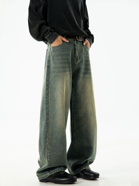 【Onefish Shop】Loose straight pants / ワイドヘビーウエイトデニム WN271