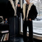 【Onefish Shop】【UNISEX】ボリュームエコファー フードパディングブルゾン / 中綿 オーバーサイズ ジャンパー LS2601031
