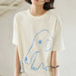 【Yoyopicks】アニマル手描きプリント オーバーサイズTシャツ / ユニセックス ls2606102