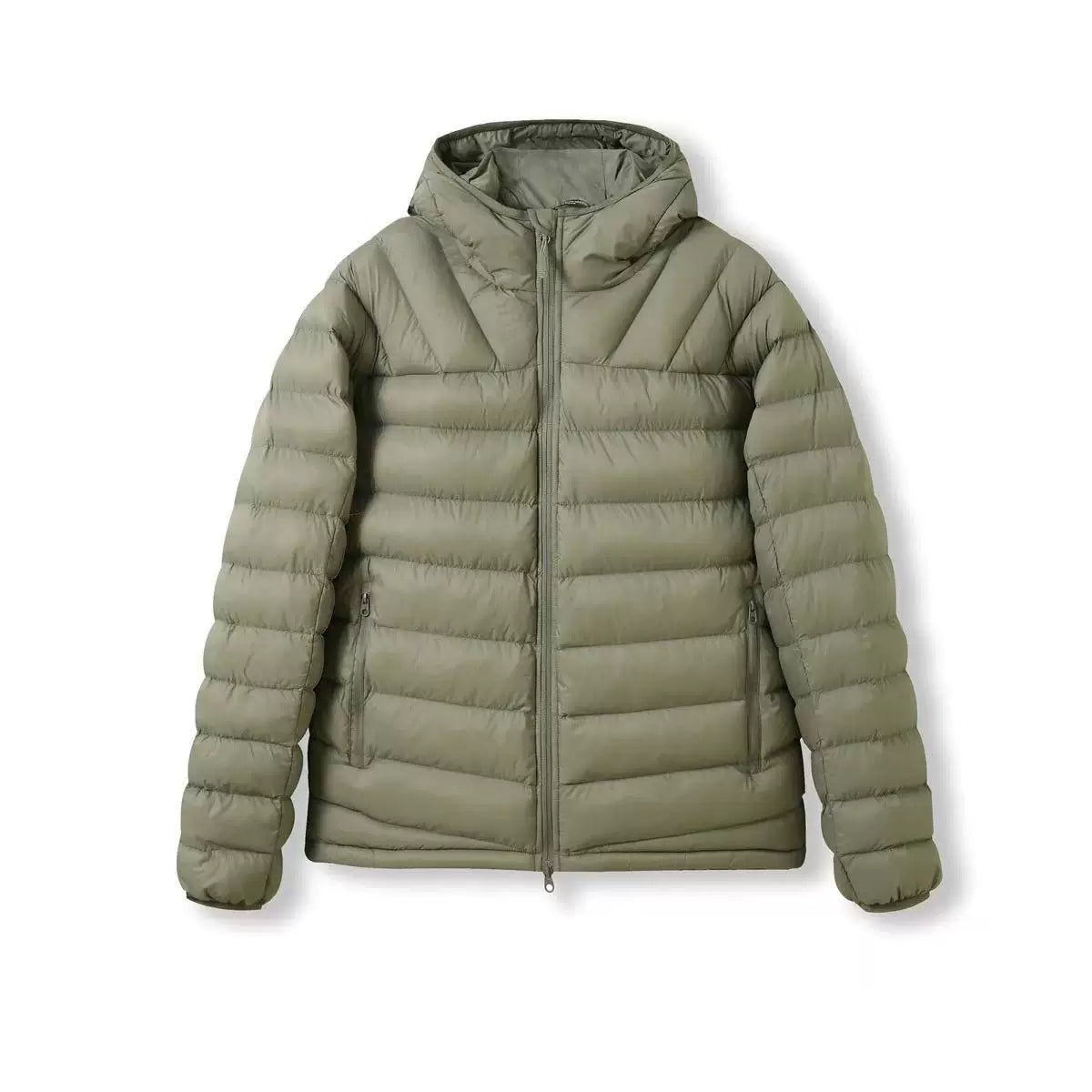 【Onefish Shop】【軽量・保温】テック中綿 ナローキルト フードブルゾン / パディングジャケットLS2006001