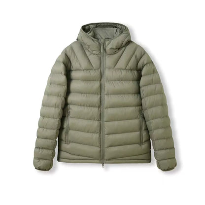 【Onefish Shop】【軽量・保温】テック中綿 ナローキルト フードブルゾン / パディングジャケットLS2006001