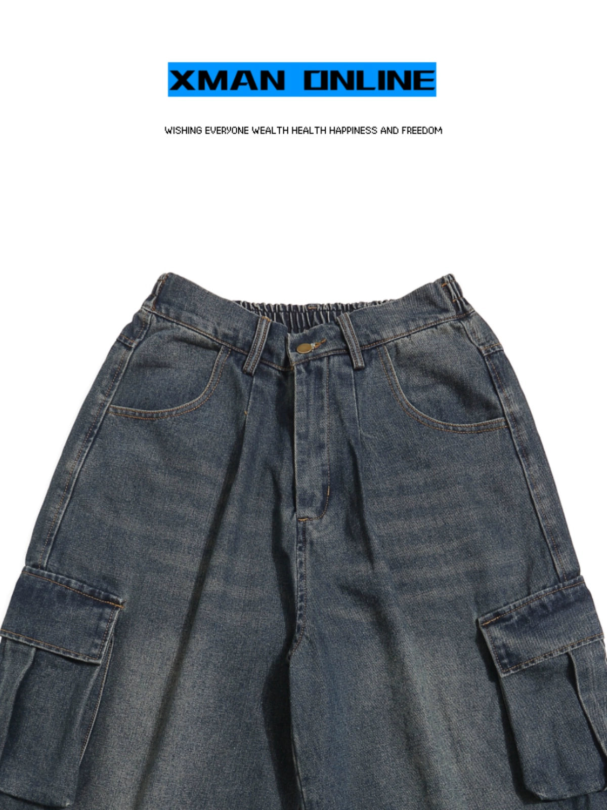 古着加工のデニムショートパンツ -Shorts LS2406212