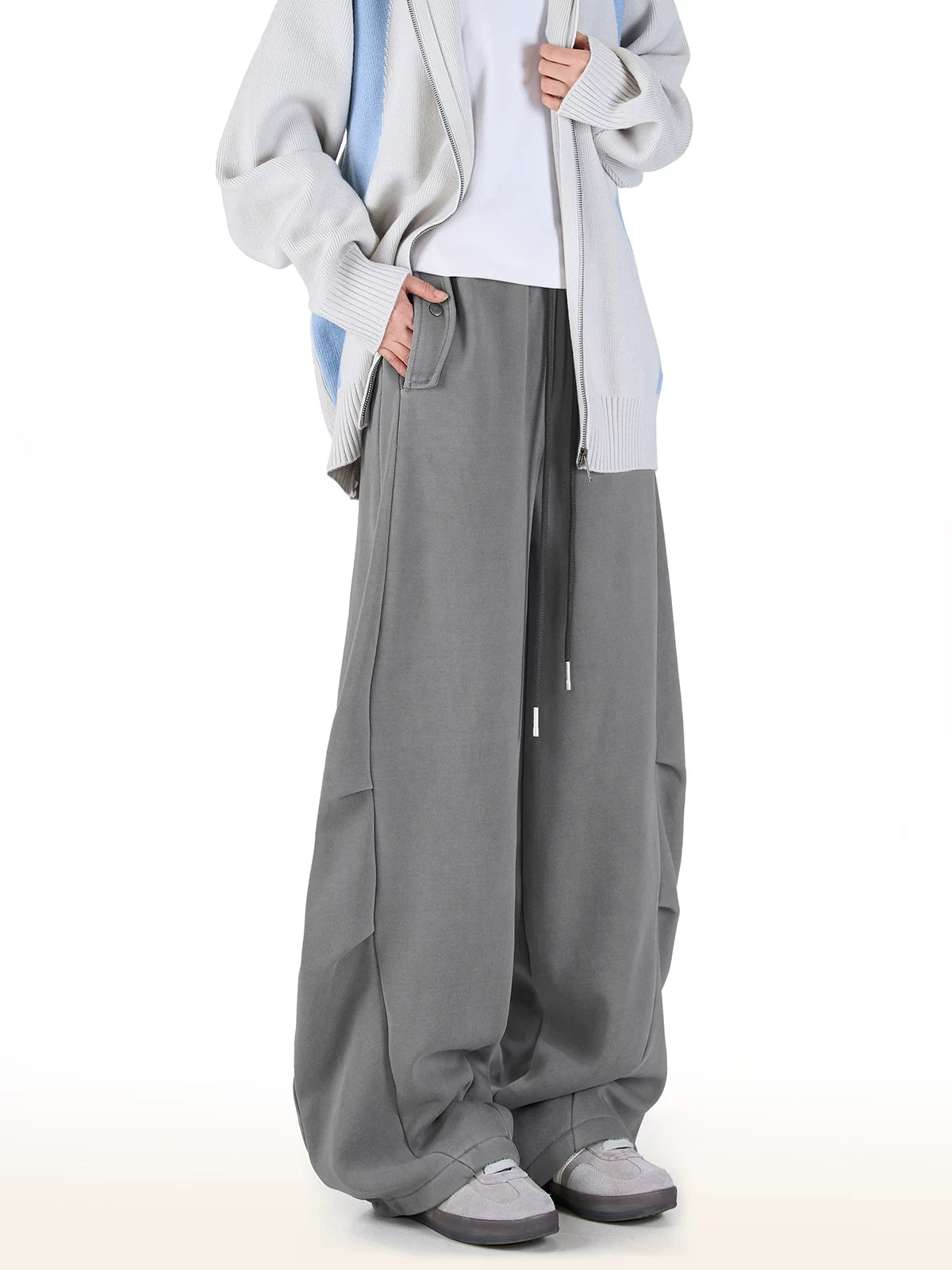 【Onefish Shop】【UNISEX】ヴィンテージライク ヘビーウェイト ワイドスウェットパンツ / ルーズ ストレート LS2601121