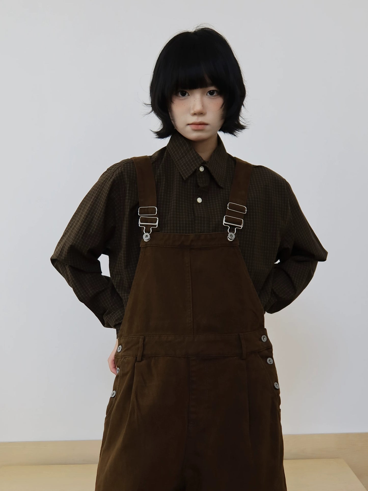 【Onefish Shop】ヴィンテージ ルーズフィット ワイドオーバーオール LS2601078