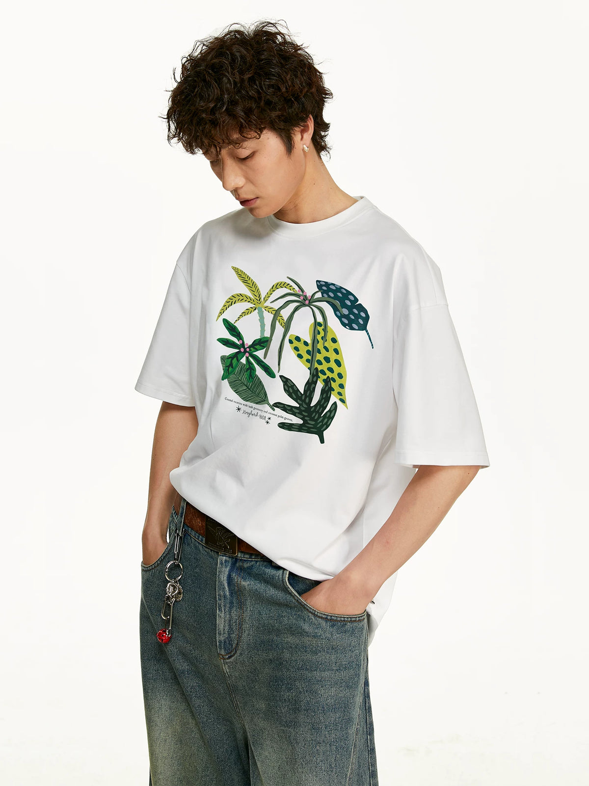 【Onefish Shop】サマーニット 半袖 クルーネック プルオーバー242045