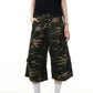 【Onefish Shop】カーゴパンツ 7分丈 ポケット アメリカン ルーズ 迷彩柄 レトロ cargo pants LS2408143