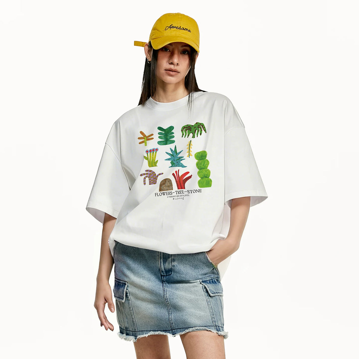 【Yoyopicks】吸汗速乾 グラフィックプリント 半袖 Tシャツ242030