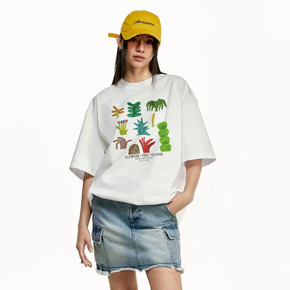 【Yoyopicks】吸汗速乾 グラフィックプリント 半袖 Tシャツ242030