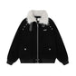 【Onefish Shop】衿ファー フェイクムートン B-3 フライトジャケット / ビッグシルエット ワークブルゾン Ls2601011