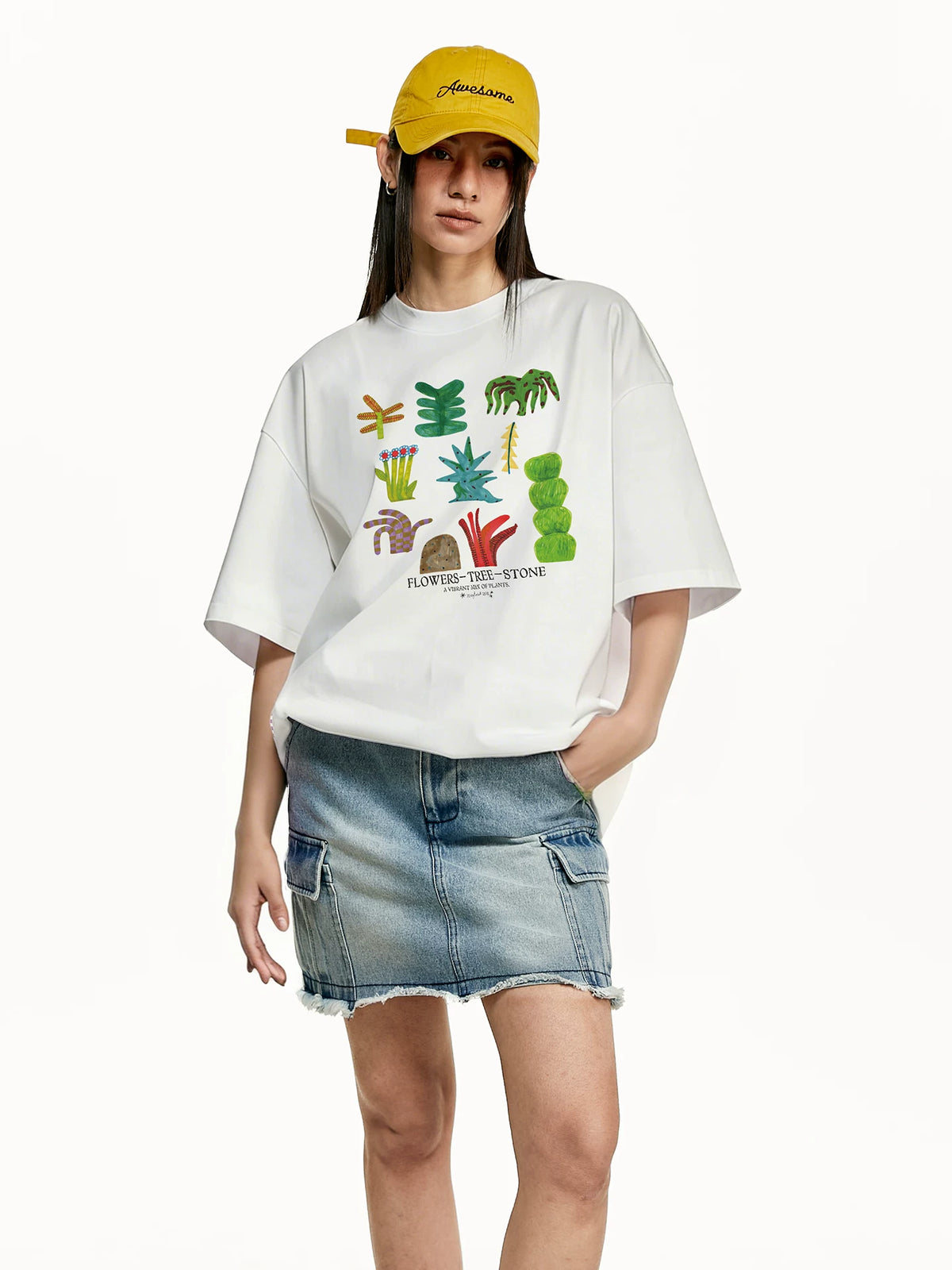 【Yoyopicks】吸汗速乾 グラフィックプリント 半袖 Tシャツ242030