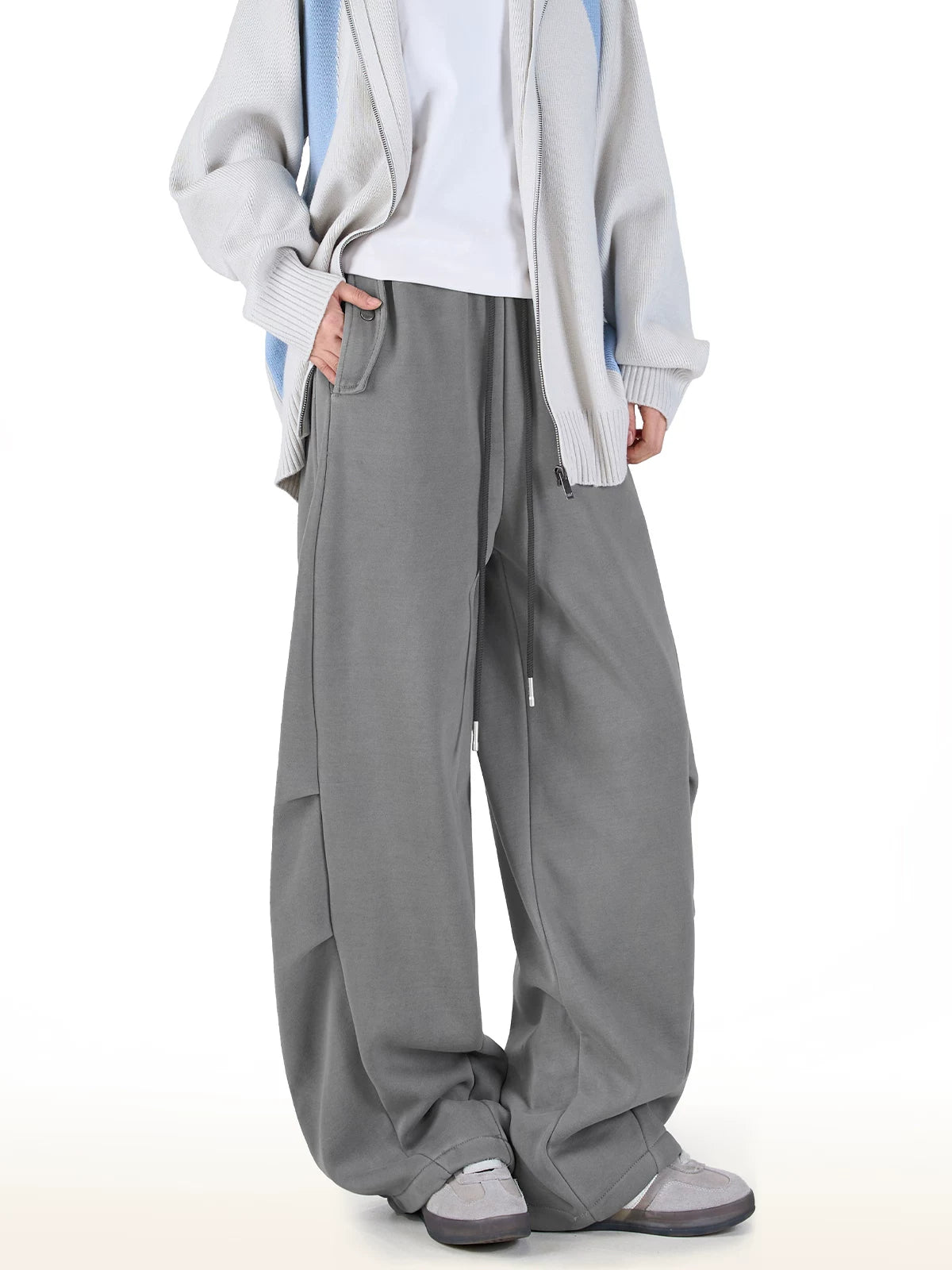 【Onefish Shop】【UNISEX】ヴィンテージライク ヘビーウェイト ワイドスウェットパンツ / ルーズ ストレート LS2601121