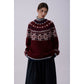[OneFish Shop] Nordic Pattern Christmas Sweater Red LS2412131