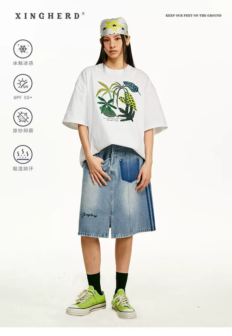 【Onefish Shop】サマーニット 半袖 クルーネック プルオーバー242045