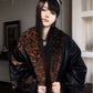 【Onefish Shop】【2WAY/リバーシブル】フェイクレザー×ボア フーデッドブルゾン  LS2601141