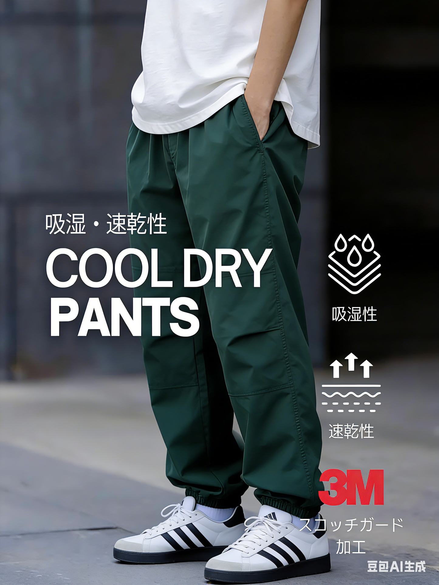【Onefish Shop】Cool Dry Pants / 接触冷感 吸汗速乾 パンツ N2318